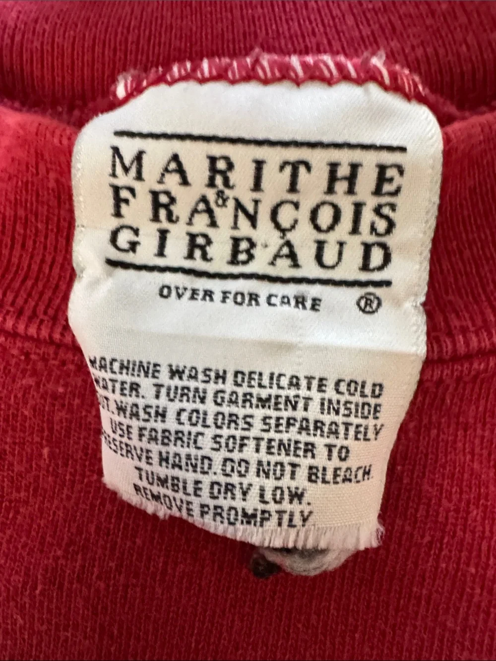 Marithe Francois Girbaud Men's light red Crewneck Sweatshirt LARGE